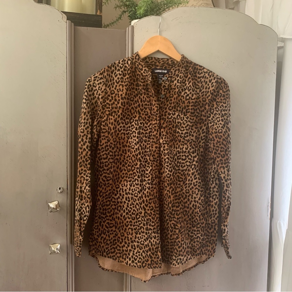 Lands’ End Animal Print Top